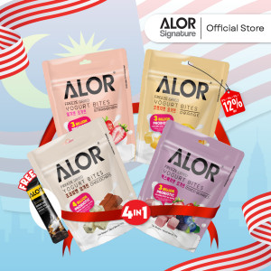 Merdeka Package- 4 Flavour Yogurt Bites 15g in Bundle (Free Americano Coffee 1 sachet)