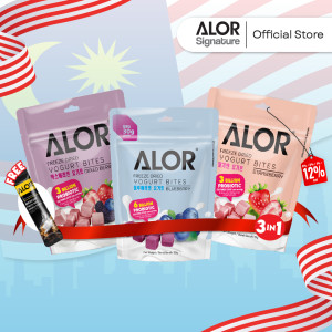 Merdeka Package- 3 Flavour Yogurt Bites Berries 30g in Bundle (Free Americano Coffee 1 sachet)