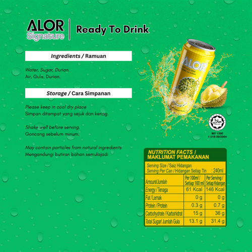 ALOR Ready-to-Drink Durian Fruit Juice