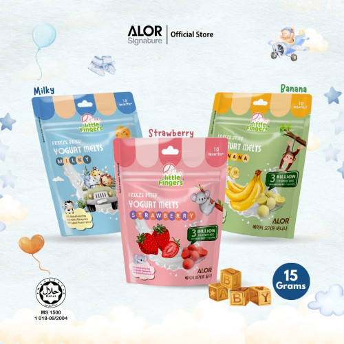 ALOR Little Fingers - Freeze Dried Banana Yogurt Melts 15g