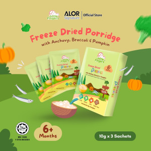 Little Fingers Freeze-Dried Porridge with Anchovy, Broccoli & Pumpkin (6Months+) (10g x 3 packet)