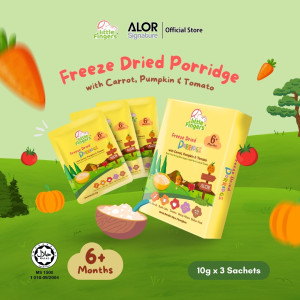 Little Fingers Freeze-Dried Porridge with Carrot, Pumpkin & Tomato (6months+) (10g x 3 packet)