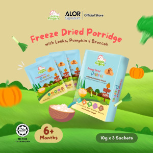 Little Fingers Freeze Dried Porridge with Leeks, Pumpkin & Broccoli (6Months+) (10g x 3 packet)