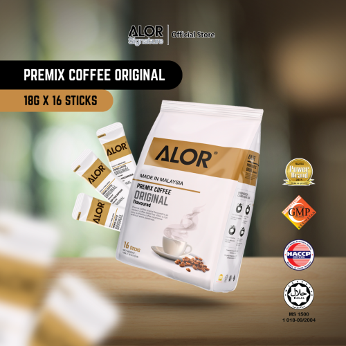 Alor Original 2 In 1 White Coffee 18gram x 16 sachets (non-sugar)