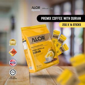 ALOR Durian Coffee (25g x 16's) Halal Certified Premium Malaysian Gift