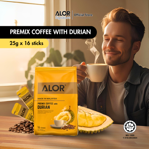 ALOR Durian Coffee (25g x 16's) Halal Certified Premium Malaysian Gift