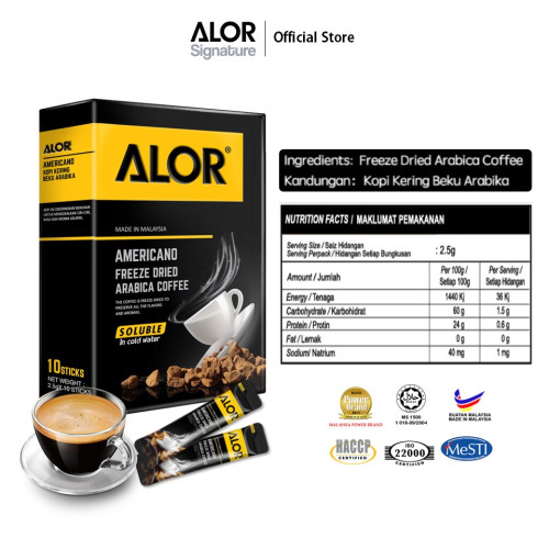 ALOR Americano Freeze Dried Arabica Coffee