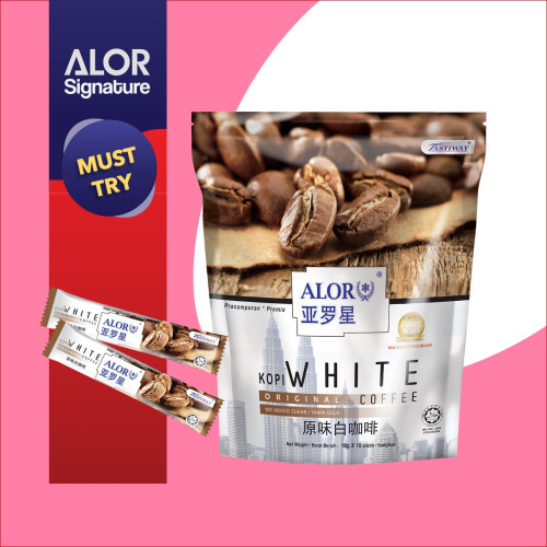 Alor Original 2 In 1 White Coffee 18gram x 16 sachets (non-sugar)