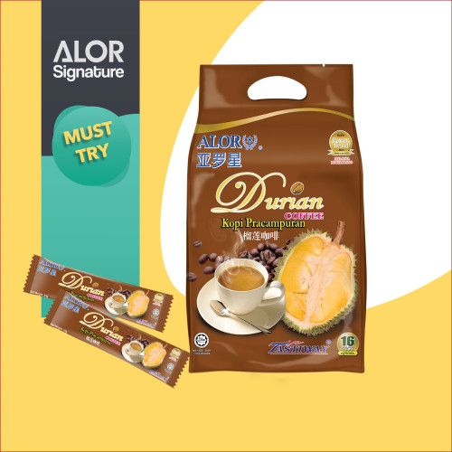 ALOR Durian Coffee (25g x 16's) Halal Certified Premium Malaysian Gift