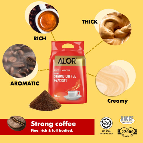 ALOR Premix Strong Blend Coffee 16g x 50 Sticks