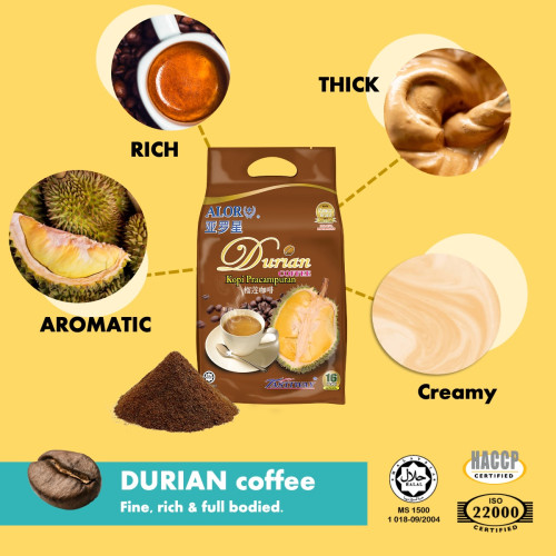 ALOR Durian Coffee (25g x 16's) Halal Certified Premium Malaysian Gift