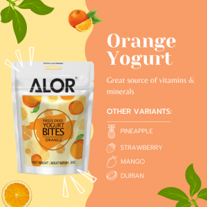 ALOR Freeze Dried Orange Yogurt Bites