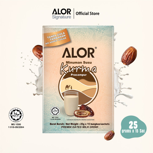 ALOR Minuman Kurma Pracampur/ ALOR Premix Dates Milk (25g x 15 sachets)