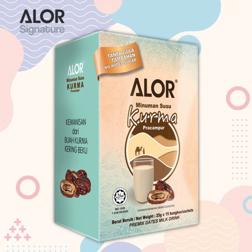 ALOR Minuman Kurma Pracampur/ ALOR Premix Dates Milk (25g x 15 sachets)