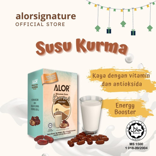 ALOR Minuman Kurma Pracampur/ ALOR Premix Dates Milk (25g x 15 sachets)