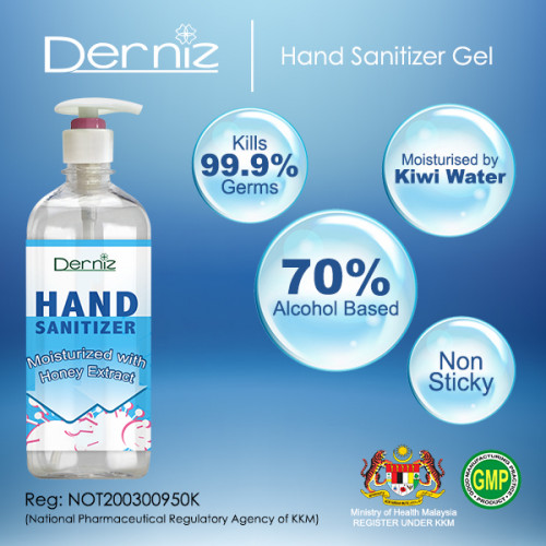 Derniz Hand Sanitizer 500ml (Gel Type)
