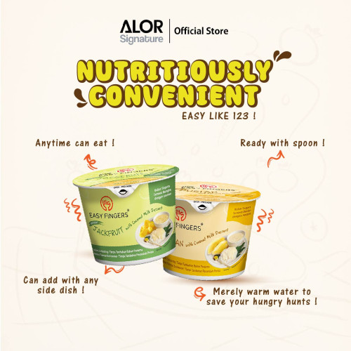 Easy Fingers Instant Jackfruit with Coconut Milk Dessert /Bubur segera Serawa Nangka dengan Santan (50g)