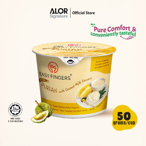 Easy Fingers Instant Durian with Coconut Milk Dessert/ Bubur Segera Serawa Dengan Durian Santan (50g)