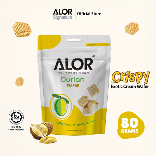 ALOR Wafer 80g (Durian/Pineapple/Coconut/Jackfruit/Strawberry)