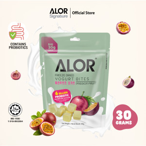 Alor Freeze Dried Passion Fruit Yogurt Bites Halal Snack (30g)