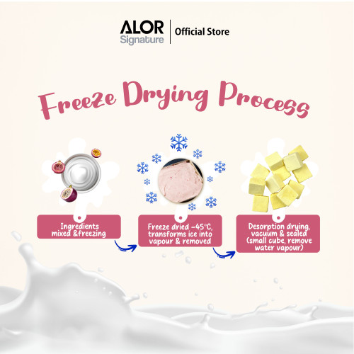 Alor Freeze Dried Passion Fruit Yogurt Bites Halal Snack (30g)