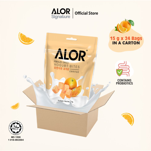 ALOR Yogurt Bites- Carton- Orange- 15g x 24 packs