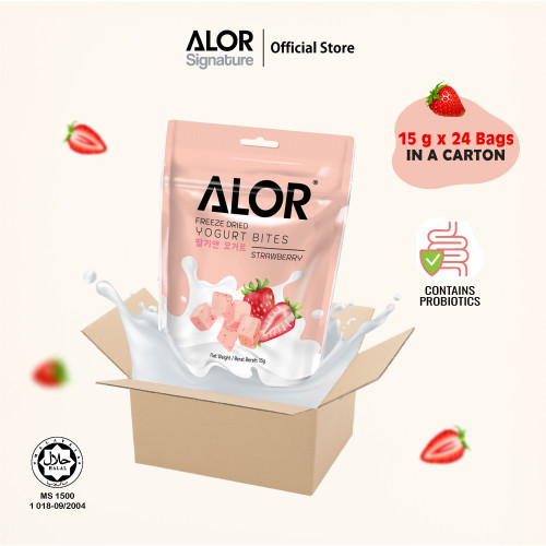 ALOR Yogurt Bites- Carton- Strawberry- 15g x 24 packs