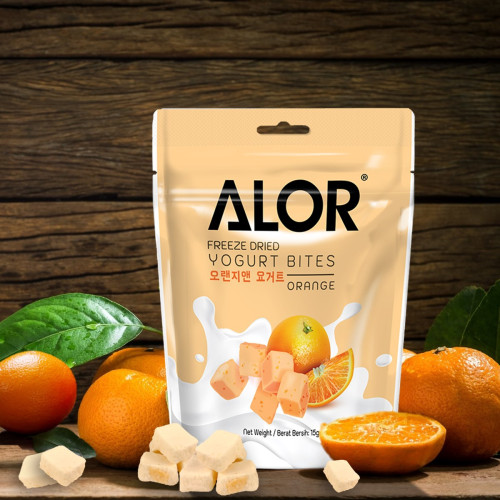 Alor Freeze Dried Orange Yogurt Bites Halal Snack (15g)