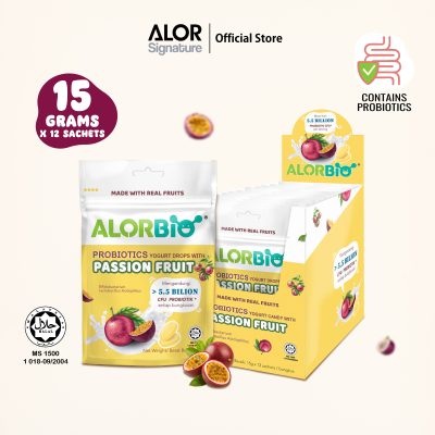 ALORBIO Probiotic Yogurt  Drops Passion Fruit (15g x12 packets)