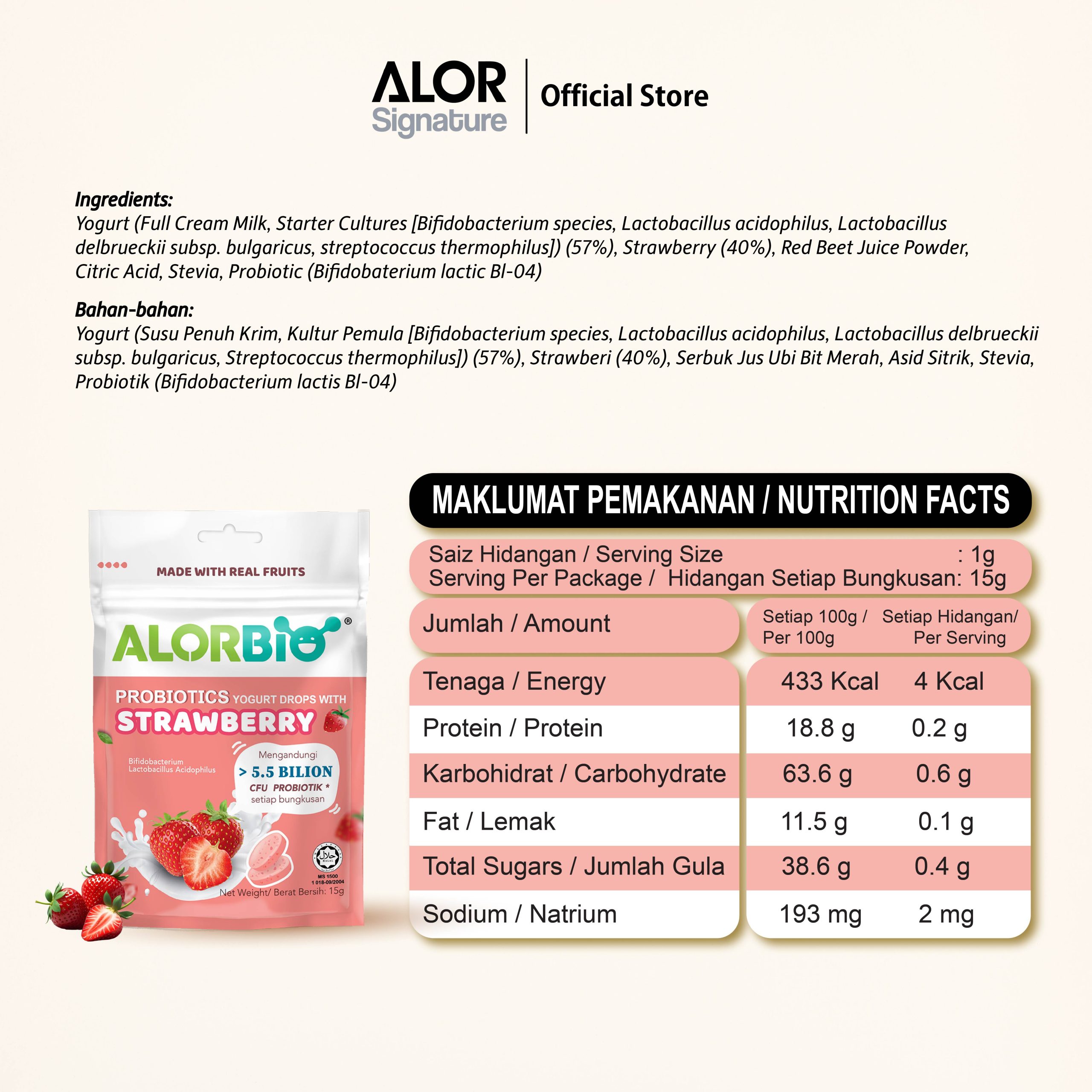 Nutrition Facts_Alor Bio Strawberry__MY