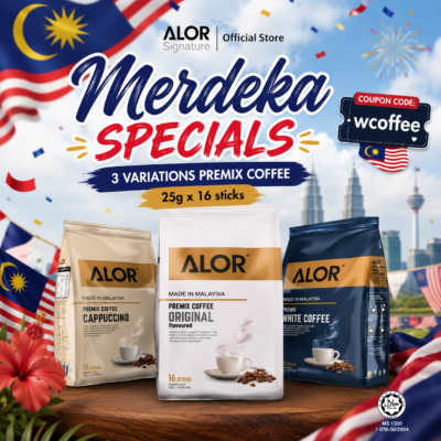 ALOR Instant Premix Coffee- White Coffee/ Original White Coffee/ Cappuccino