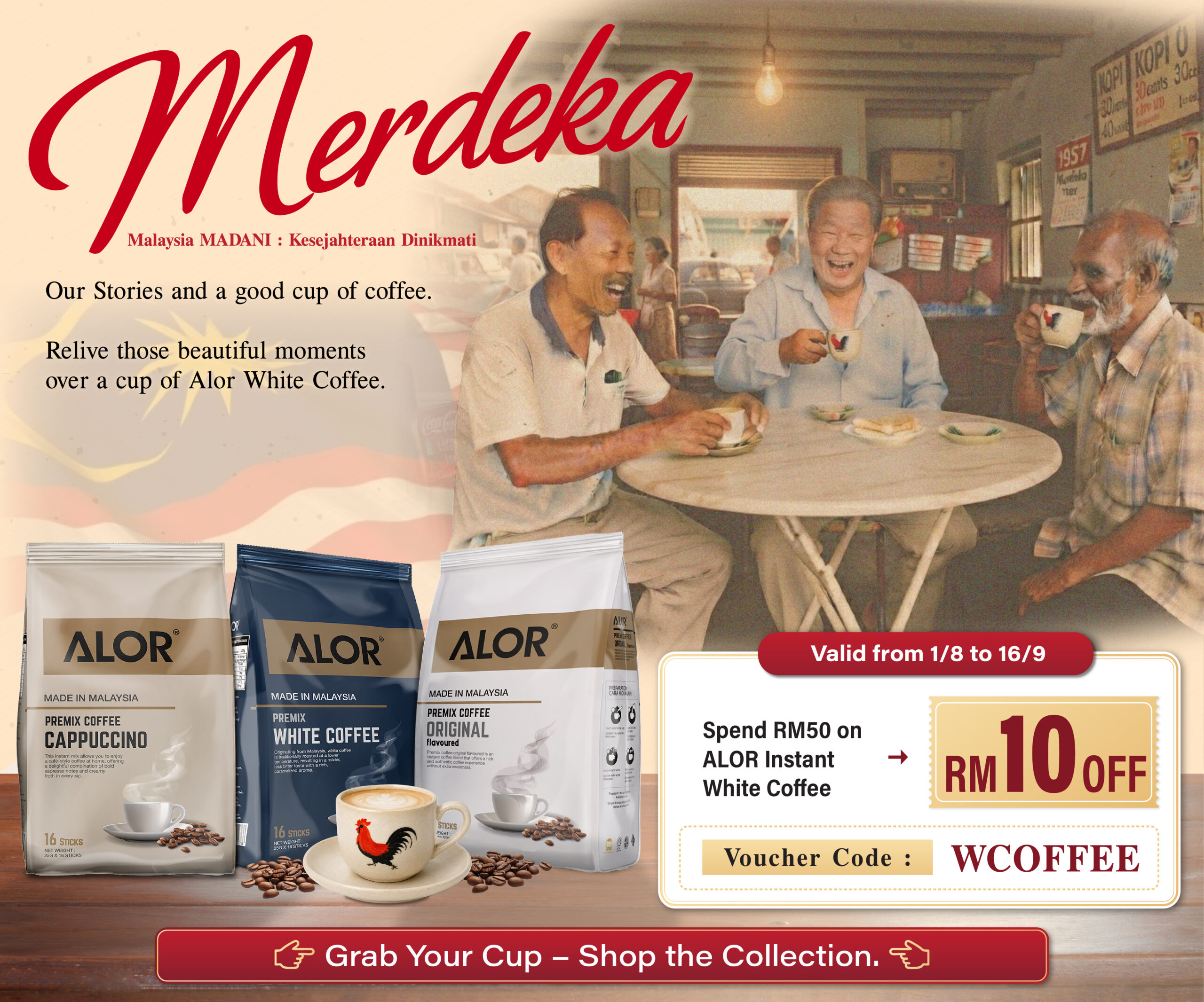 ALOR Instant Premix Coffee- White Coffee/ Original White Coffee/ Cappuccino - Image 2