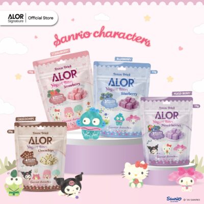 Alor Freeze-Dried Yogurt Bites_Sanrio characters Limited Edition Pack (15g/20g / packet)