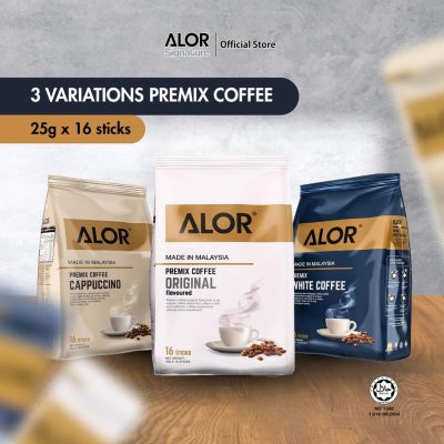 ALOR Instant Premix Coffee- White Coffee/ Original White Coffee/ Cappuccino