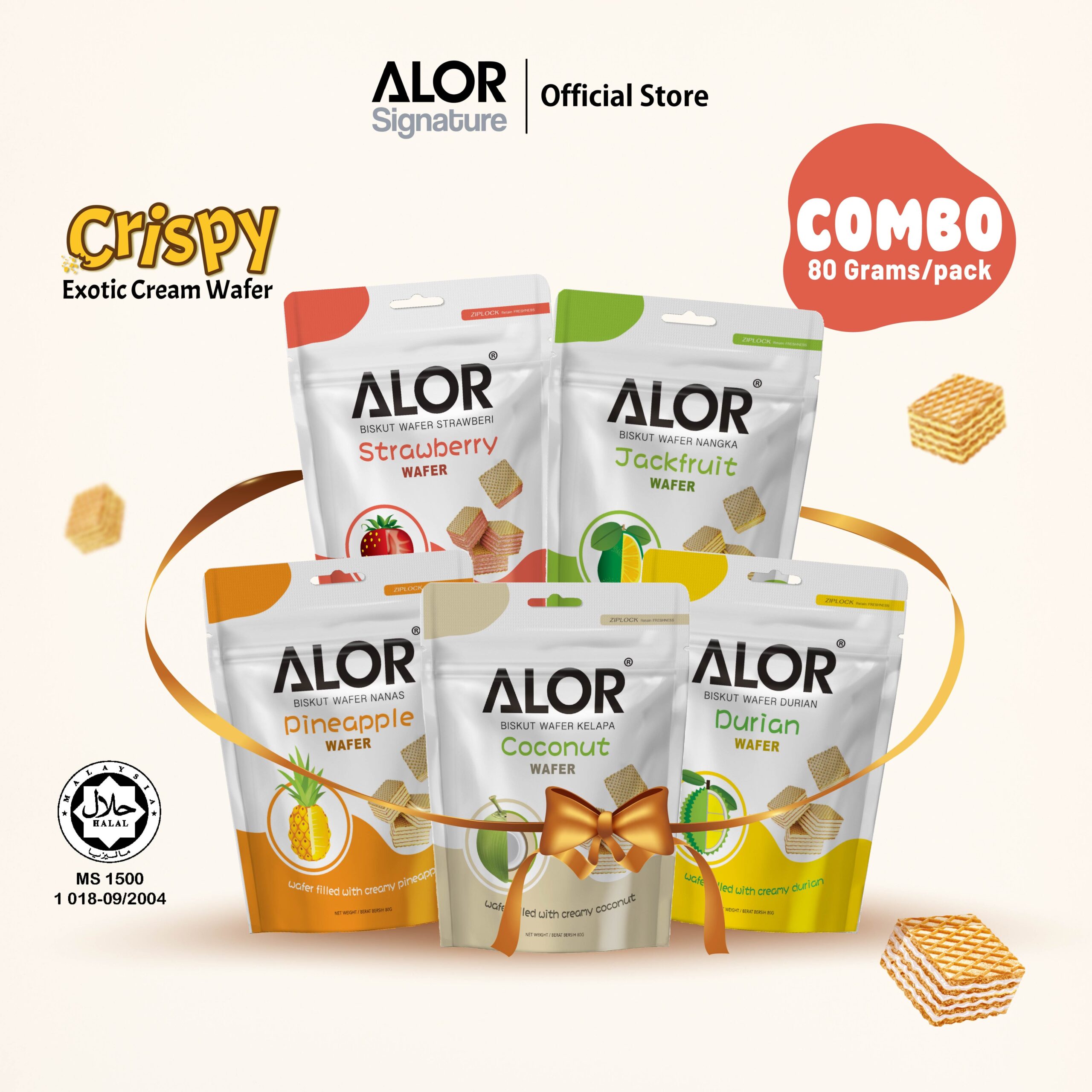 ALOR Fruity Cream Wafer Biscuits 5-in-1 Combo