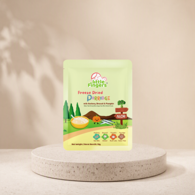 Little Fingers Freeze-Dried Porridge with Anchovy, Broccoli & Pumpkin (1 packet)