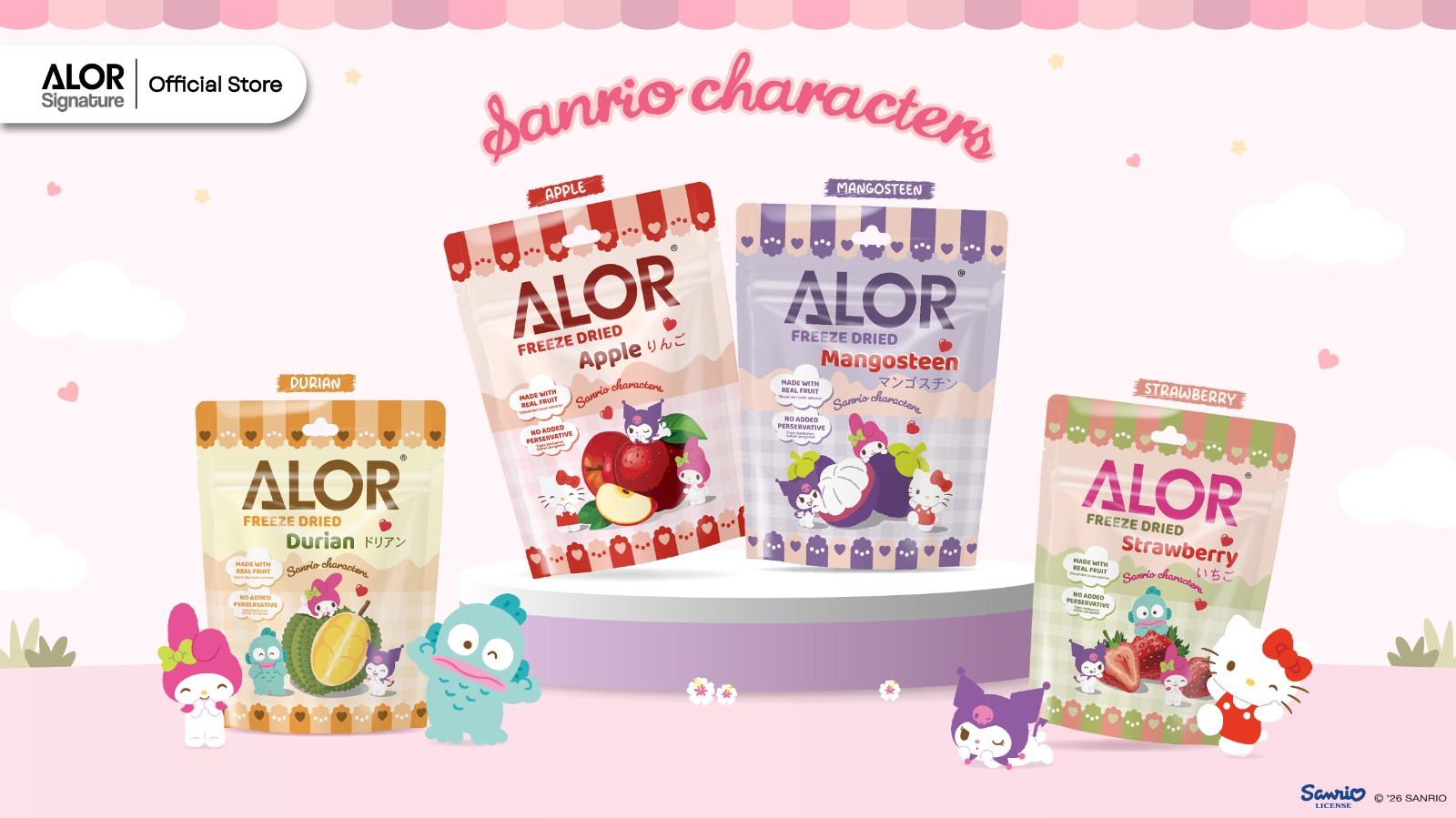 Sanrio characters banner_FD Fruits