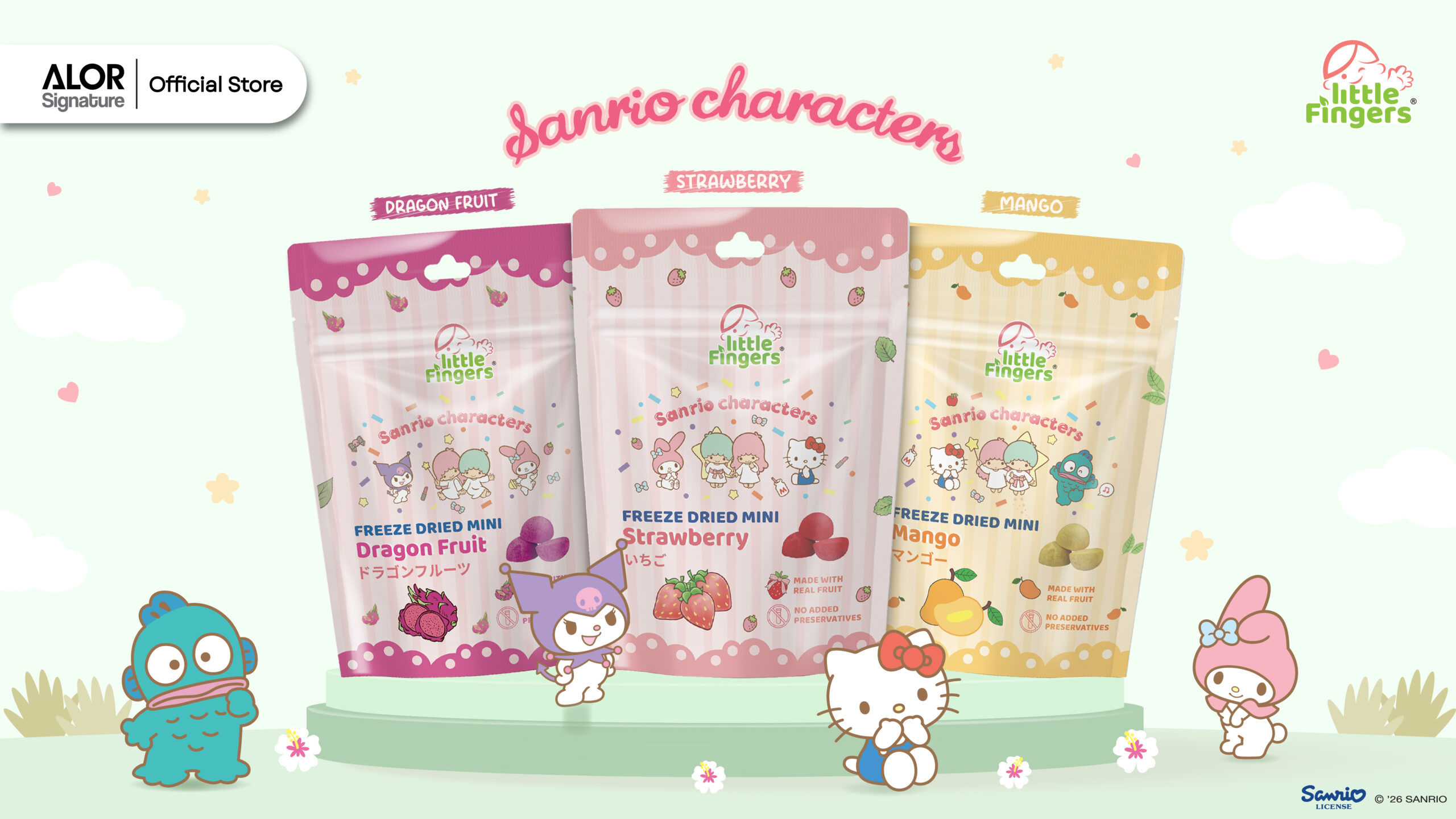 Sanrio characters banner_Yogurt melts