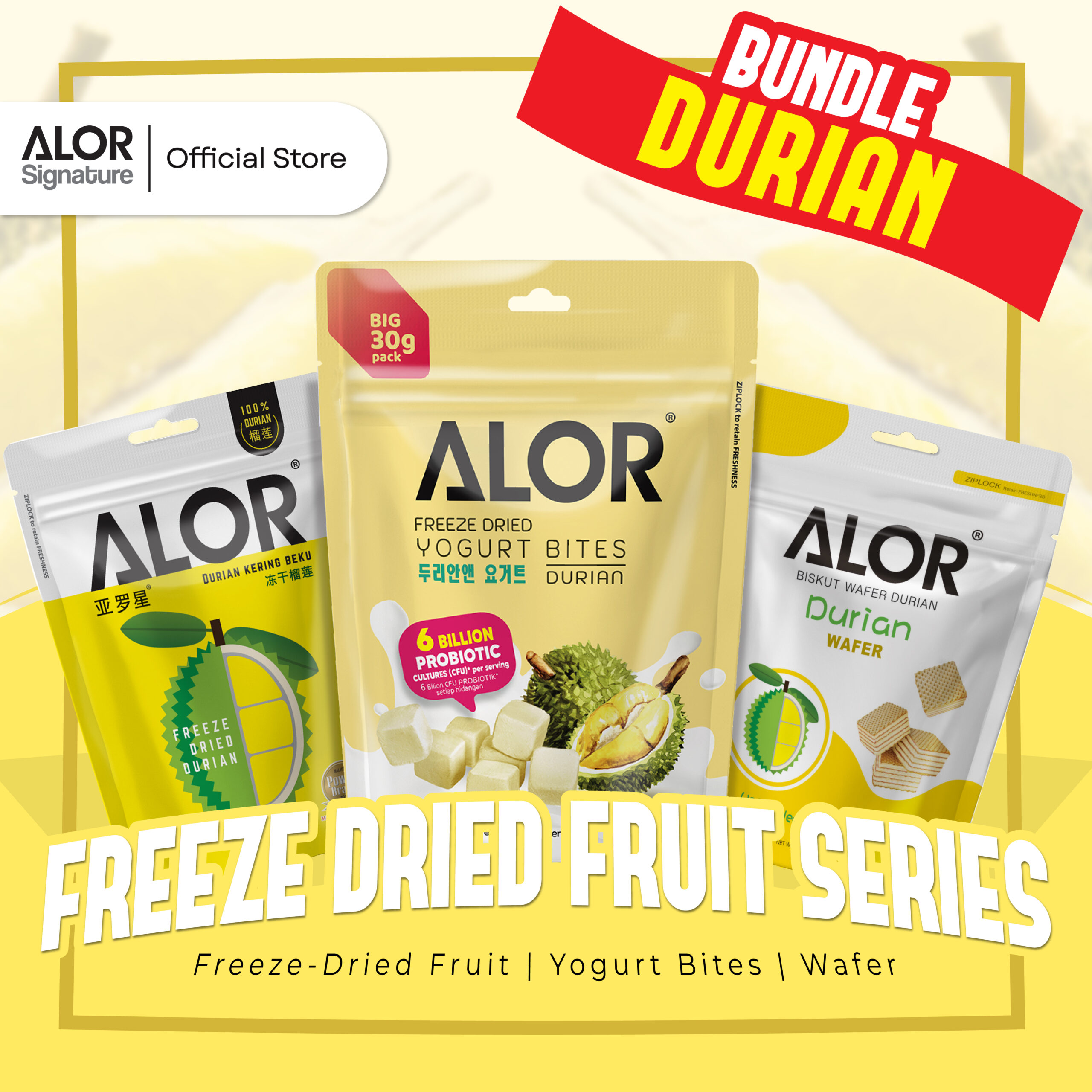 ALOR Durian snacks Combo Set