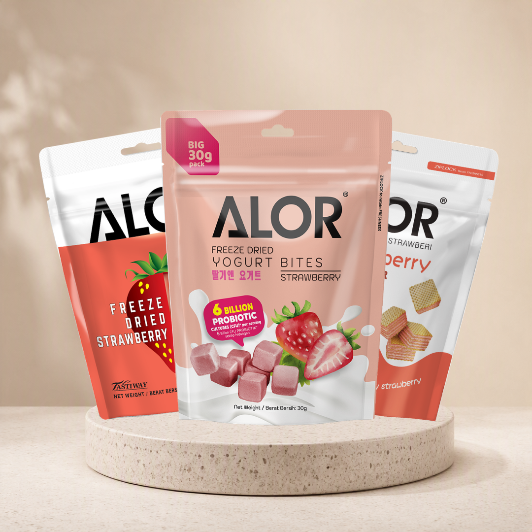 Alor Strawberry Snacks Combo Set