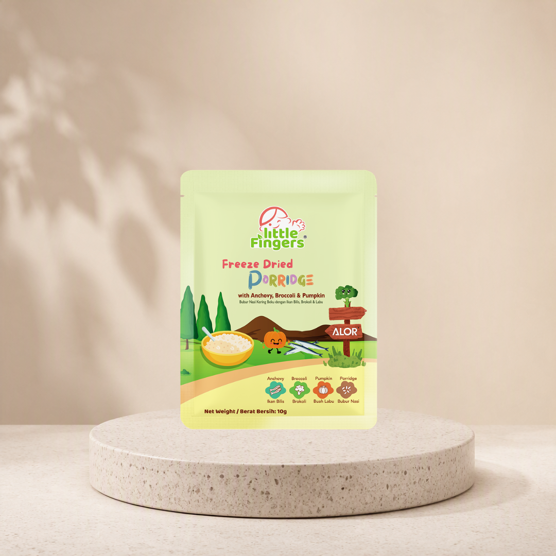 Little Fingers Freeze-Dried Porridge with Anchovy, Broccoli & Pumpkin (1 packet)
