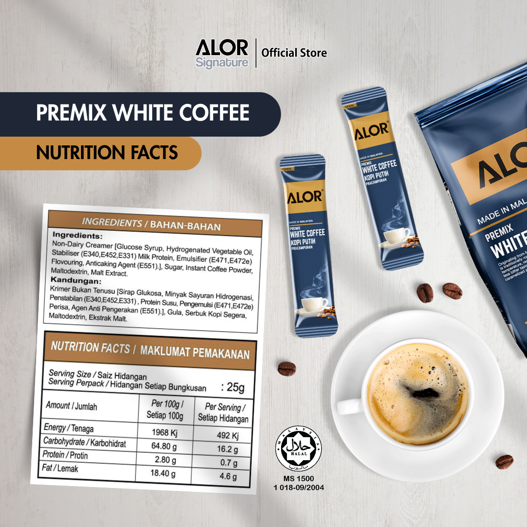 Alor White Coffee 25g x 16 sticks - Image 2