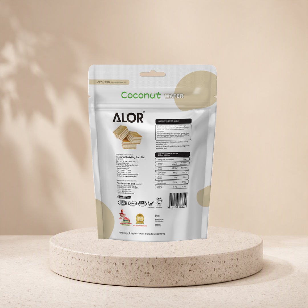 ALOR Coconut Wafer 80g - Image 2