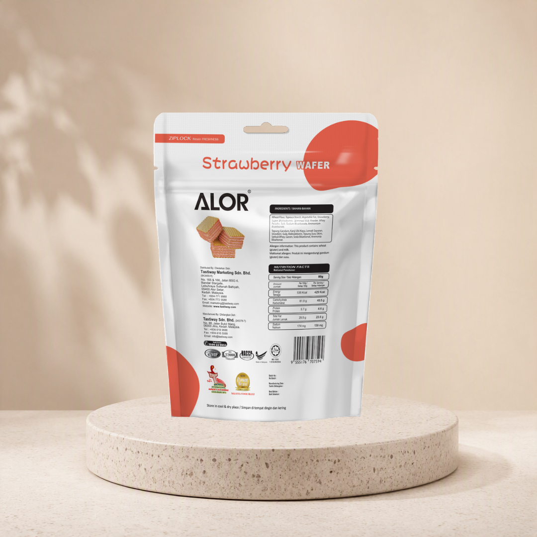 ALOR Strawberry Wafer 80g - Image 2